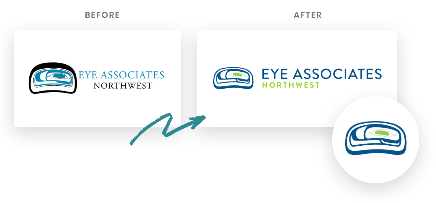 Logo refresh design for eye care company Logo refresh design for eye care company