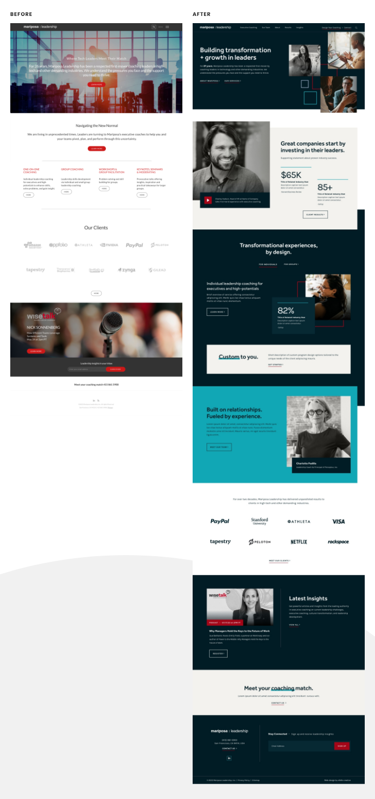 professional_services_website_redesign_for_executive_leadership_coaching_company_mariposa_leadership_portfolio_before-after.png