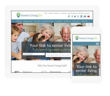 Sr Living Link Website Design